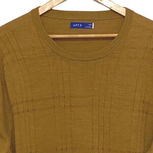 Apt 9 Caramel Mens Sweater XXL Light Academia Grandpacore Old Money Preppy Wool